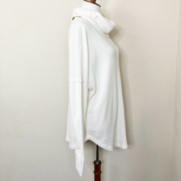 Anthropologie Maeve Ainsley Turtleneck Thermal Long Sleeve Waffle Knit Top - Picture 7 of 15